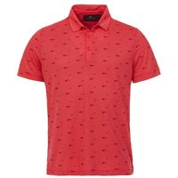 Daniel Springs print polo Halbarm Polo pink