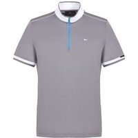 Daniel Springs zip shirt Halbarm Polo hellgrau