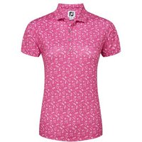 FootJoy Floral Print Halbarm Polo pink