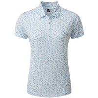 FootJoy Floral Print Halbarm Polo weiß