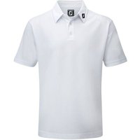 FootJoy Stretch Pique Solid Halbarm Polo weiß