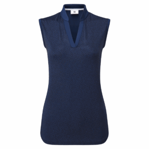 Footjoy Animal Print Open Placket Sleeveless Shirt Damen