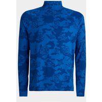G Fore EXPLODED ICON CAMO LUXE QUARTER ZIP Stretch Midlayer royal