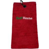 Golf House TriFold Handtuch rot