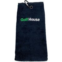 Golf House TriFold Handtuch schwarz