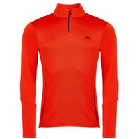 J.Lindeberg Aerial Quarter Zip Stretch Midlayer rot