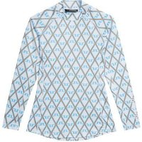 J.Lindeberg Asa Print Soft Compression Top Mock Unterzieher hellblau