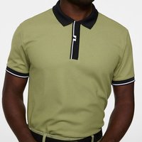 J.Lindeberg Bay Slim Halbarm Polo oliv