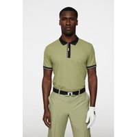 J.Lindeberg Bay Slim Halbarm Polo oliv