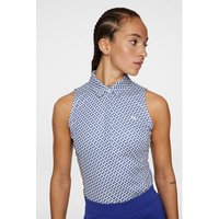 J.Lindeberg Dena Print Sleeveless Top ohne Arm Polo blau