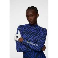 J.Lindeberg Ella Print Compression Top Mock Unterzieher blau