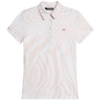 J.Lindeberg Hailey Print Halbarm Polo weiß