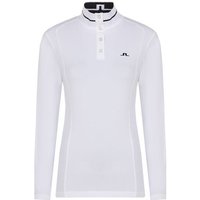 J.Lindeberg Hertta Langarm Polo weiß