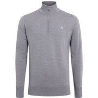 J.Lindeberg Kian Zipped Sweater Troyer Strick hellgrau melange