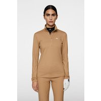 J.Lindeberg Lauryn Quarter Zip Stretch Midlayer camel