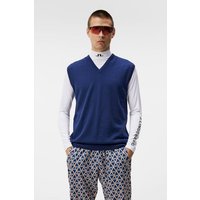 J.Lindeberg Liam Knitted Vest Pullunder Strick blau