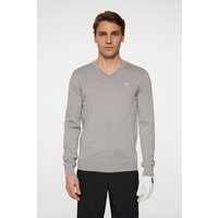 J.Lindeberg Lymann Knitted Sweater Pullover Strick hellgrau melange