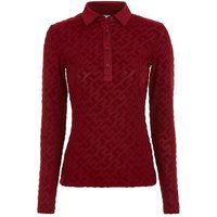 J.Lindeberg Rosemary Langarm Polo bordeaux