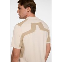 J.Lindeberg Ruben Knitted Shirt Halbarm Polo beige