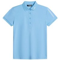 J.Lindeberg Tour Tech Halbarm Polo hellblau