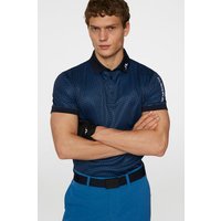 J.Lindeberg Tour Tech Print Halbarm Polo navy