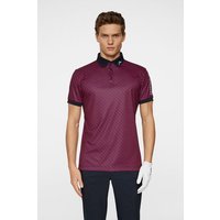 J.Lindeberg Tour Tech Print Halbarm Polo navy