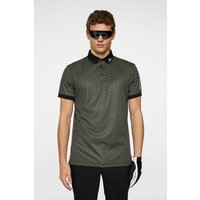 J.Lindeberg Tour Tech Print Halbarm Polo oliv