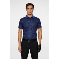 J.Lindeberg Tour Tech Print Tiger Brown M Halbarm Polo royal