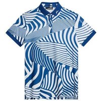 J.Lindeberg Tour Tech Reg Fit Print Halbarm Polo blau