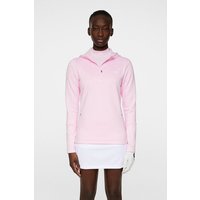 J.Lindeberg W Aerial Quarter Zip Hood Stretch Midlayer rosa