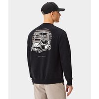 Macade Golf Cashmere Blend Intarsia Crewneck Pullover Strick schwarz