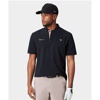 Macade Golf Heath Black Bomber Shirt Halbarm Polo schwarz