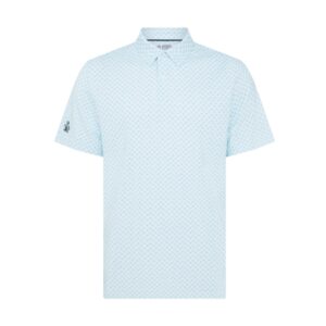 Original Penguin Golf Retro GEO Print Polo Herren S weiß/hellblau