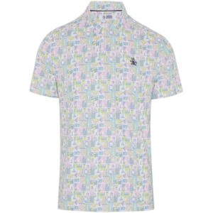 Original Penguin Novelty Grid Print Golf Polo Herren