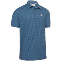 Penguin All Over Pete Printed Halbarm Polo blau