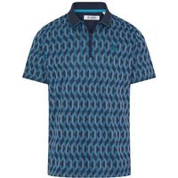 Penguin All Over YD Jacquard Color Block Halbarm Polo navy