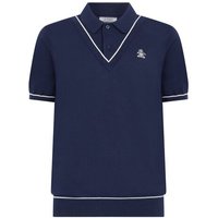 Penguin Heritage Sweater Halbarm Polo navy