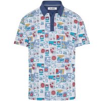 Penguin Pete´s Stamp Roadmap Halbarm Polo weiß
