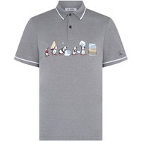 Penguin The Barback Pete Oxford Halbarm Polo grau melange