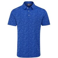 Ping Geo-Camo Halbarm Polo blau