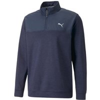 Puma Cloudspun Colorblock 1/4 Zip Stretch Midlayer navy