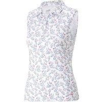 Puma Mattr Micro Floral ohne Arm Polo weiß