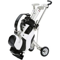 Silverline Ledergolfbag auf Caddywagen (incl.3 Kulli) Sonstige