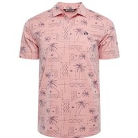 TravisMathew COCONUT PALM Halbarm Polo rosa