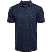 TravisMathew HOME BREAK Halbarm Polo dunkelgrau melange