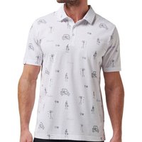 TravisMathew Lost City Halbarm Polo weiß