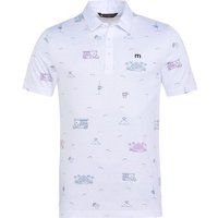 TravisMathew TIKI MAPES PRINT Halbarm Polo weiß