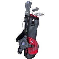 US Kids Golf UL 39 3 Club Carry Bag Set rot