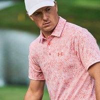 Under Armour Playoff 3.0 Azalea Camo Halbarm Polo rot