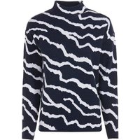 Valiente Gemustert Pullover Strick navy